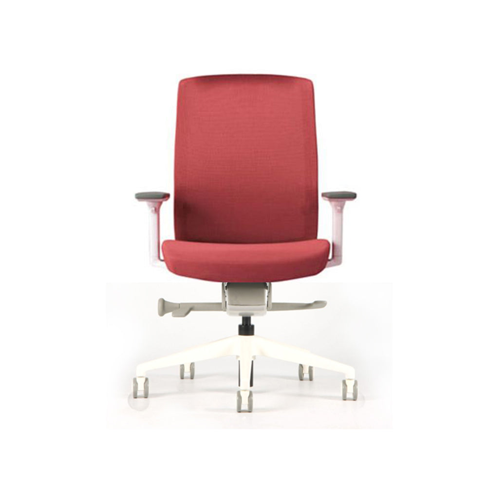Silla NIMBO con apoyabrazos base blanca